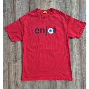 Vtg Y2k 90s ENJOI Is Watching You skateboarding Eyeball Lg Red